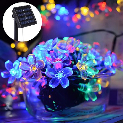 Solar peach blossom lamp string