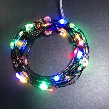 Colorful sound control copper wire lamp